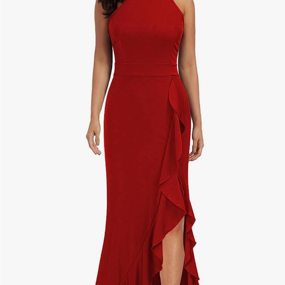 Brand new (unworn with tag) Woosea dress, floor length, mermaid style in red